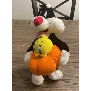 Vintage LOONEY TUNES pumpkin TWEETY Sylvester 1997 HALLOWEEN gift PLUSH